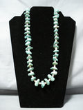 Native American Chunky Vintage Santo Domingo Royston Turquoise Sterling Silver Necklace Old-Nativo Arts