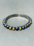 Very Rare Vintage Native American Navajo Tiger's Eye Sterling Silver Bangle Bracelet-Nativo Arts