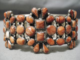 One Of The Best Vintage Native American Navajo Spiny Oyster Sterling Silver Bracelet Old-Nativo Arts