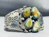 Quad Cluster Vintage Native American Navajo Royston Turquoise Sterling Silver Bracelet-Nativo Arts
