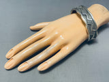 Heavy 90 Gram Vintage Native American Navajo Sterling Silver Thick Bracelet Cuff-Nativo Arts