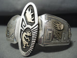 One Of The Best Vintage Native American Navajo Gold Sterling Silver Bracelet-Nativo Arts