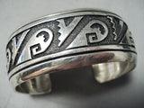 Authentic Vintage Native American Navajo Thomas Singer Sterling Silver Bracelet-Nativo Arts