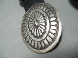 Magnificent Vintage Navajo Native American Sterling Silver Concho Belt Old-Nativo Arts