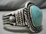 Important Native American Navajo Jeanette Dale Turquoise Sterling Silver Bracelet-Nativo Arts