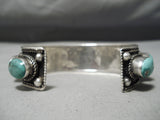 Incredible Vintage Native American Navajo 9 Turquoise Sterling Silver Bracelet-Nativo Arts