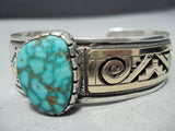 Important Pete Nelson Vintage Native American Navajo Turquoise Sterling Silver 14k Gold Bracelet-Nativo Arts