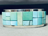 Authentic Tommy Jackson Native American Navajo Turquoise Sterling Silver Inlay Bracelet-Nativo Arts