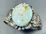 Huge #8 Turquoise Boulder Native American Navajo Sterling Silver Bracelet Cuff-Nativo Arts