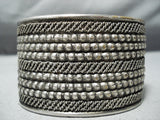 Dynamic Vintage Navajo Sterling Silver Bracelet Native American Old-Nativo Arts