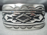Authentic Vintage Native American Navajo Thomas Singer Sterling Silver Bracelet-Nativo Arts