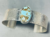 Beautiful Native American Navajo Turquoise Sterling Silver Bracelet Cuff-Nativo Arts