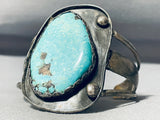 Important Vintage Native American Navajo Easter Blue Turquoise Sterling Silver Bracelet-Nativo Arts