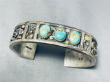 John Begay Vintage Native American Navajo Royston Turquoise Sterling Silver Bracelet-Nativo Arts