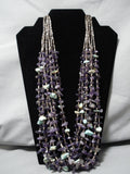 Best Navajo Turquoise Amethyst Native American Necklace-Nativo Arts