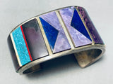 One Of The Most Unique Ever Vintage Native American Navajo Sugulite Sterling Silver Bracelet-Nativo Arts