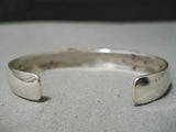 Native American Important Santo Domingo Vintage Sterling Silver Turquoise Bracelet-Nativo Arts