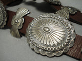 Heavy Vintage Native American Navajo Hand Wrought Sterling Silver Concho Belt Old-Nativo Arts