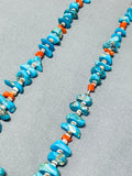 Striking Vintage Native American Navajo Turquoise Sterling Silver Necklace-Nativo Arts