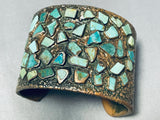 Massive Vintage Native American Navajo Turquoise Copper Sterling Silver Bracelet-Nativo Arts