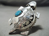Fantastic Navajo Kingman Turquoise Sterling Silver Ring Native American-Nativo Arts