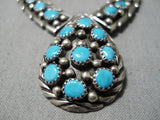Unforgettable Vintage Native American Navajo Turquoise Sterling Silver Necklace Old-Nativo Arts