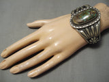 Quality Zuni Native American Rare Technique Turquoise Sterling Silver Bracelet-Nativo Arts