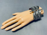 Intricate Vintage Southwestern Sterling Silver Clasp Bracelet-Nativo Arts