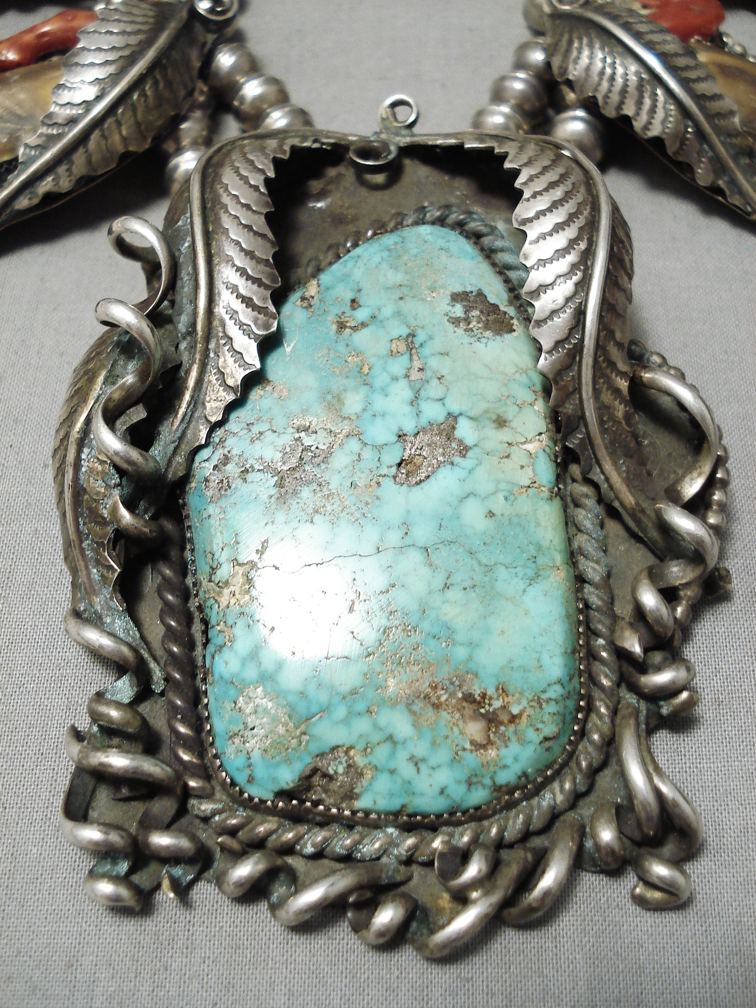 One Of The Biggest Best Vintage Native American Navajo Turquoise