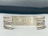 Anna Begay Vintage Native American Navajo Mother Of Pearl Sterling Silver Bracelet-Nativo Arts