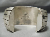 Important 3d Technique Vintage Native American Navajo Turquoise Sterling Silver Bracelet-Nativo Arts