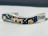 Fabulous dETAILED Cosmic Inlay Sterling Silver Bracelet-Nativo Arts