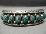 Important Vintage Native American Navajo Red Mountain Turquoise Sterling Silver Bracelet-Nativo Arts