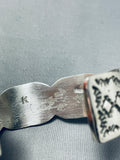 Outstanding Native American Navajo Signed Sterling Silver Horses Bracelet-Nativo Arts