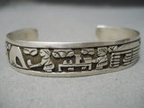 Wonderful Vintage Navajo Story Sterling Silver Native American Bracelet-Nativo Arts