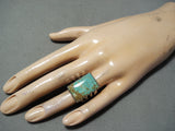Gorgeous San Felipe Native American Royston Turquoise Sterling Silver Ring-Nativo Arts