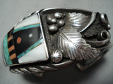 Important Vintage Native American Navajo Daniel Benally Turquoise Sterling Silver Bracelet Old-Nativo Arts