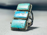 Fantastic Vintage Native American Navajo Turquoise Sterling Silver Ring-Nativo Arts
