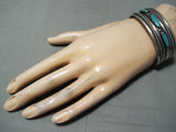Outstanding Vintage Native American Navajo Royston Turquoise Sterling Silver Bracelet Old-Nativo Arts