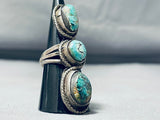 Mongo Vintage Native American Navajo Turquoise Sterling Silver Ring-Nativo Arts