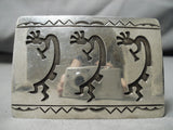 Superlative Vintage Hopi Native American Sterling Silver Kokopelli Buckle-Nativo Arts