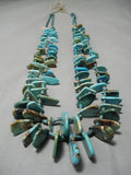 One Of Best Vintage Native American Navajo Nugget Turquoise Heishi Necklace Old-Nativo Arts
