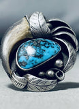 One Of The Best Ever Vintage Native American Navajo Turquoise Bear Sterling Silver Ring-Nativo Arts