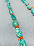 Native American Sensational Vintage Santo Domingo Royston Turquoise Sterling Silver Necklace-Nativo Arts