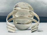 Gigantic Native American Navajo 8 Turquoise Sterling Silver Heavy Bracelet-Nativo Arts
