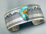 Charlie John Vintage Native American Navajo Royston Turquoise Sterling Silver Bracelet-Nativo Arts