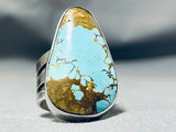 Rare Turquoise Native American #8 Sterling Silver Ring-Nativo Arts