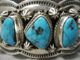 Exquisite Vintage Native American Navajo Spiderweb Turquoise Sterling Silver Shell Bracelet-Nativo Arts