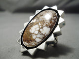 Important Vintage Native American Navajo Derrick Gordan Agate Sterling Silver Ring-Nativo Arts