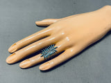 Extremely Important Alice Quam Vintage Native American Zuni Turquoise Sterling Silver Ring-Nativo Arts